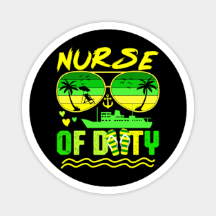 Nurse Off Duty Sunglasses Beach Sunset Palm trees | Summer Vacation Magnet